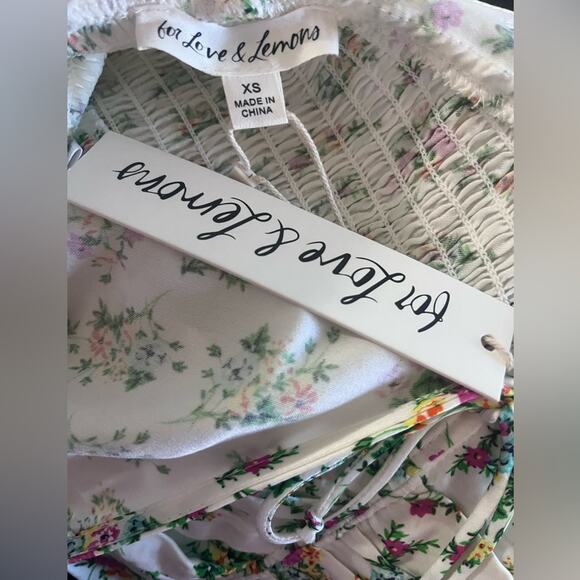 For Love And Lemons Tanya Corset Crop Top XS NWT Bloomcore Boho Fairy Milkmaid - Picture 8 of 8